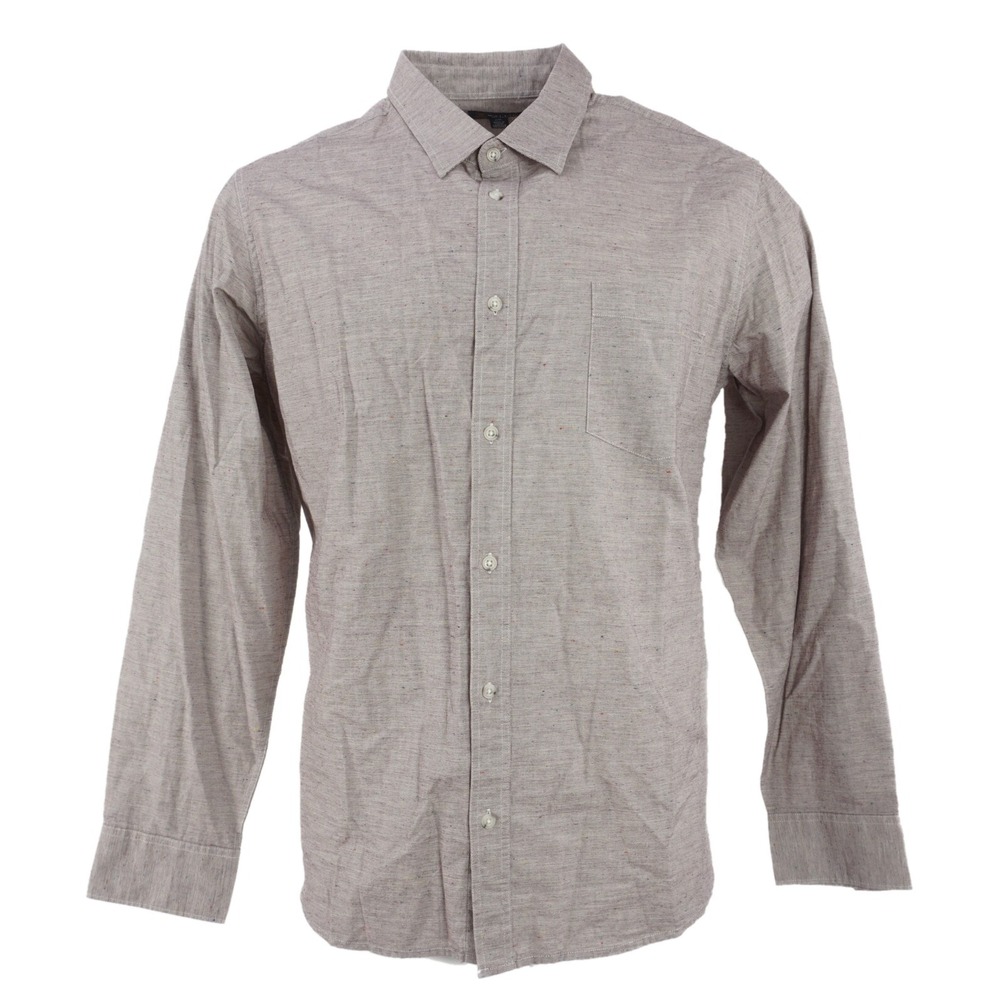 Wallin Bros Mens XL 2XL Gray Stone Heather Speckle Button Up Shirt NEW